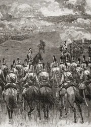 A Batalha de Königgrätz também conhecida como a Batalha de Sadowa, Sadová, ou Hradec Králové, perto de Sadová, Boémia