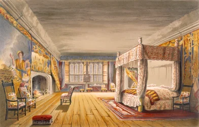O melhor quarto, casa de Cotehele, c.1830-40