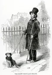 O vendedor cego da renda da bota, c.1840