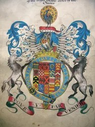 O Brasão de Francis, 6º Conde de Rutland (wc no papel)
