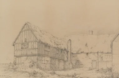 The Court Lodge em East Farleigh, perto de Maidstone, c.1874 (Lápis)