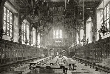 O Grande Salão do Templo Médio, de &39;London Pictures: Drawn with Pen and Pencil&39;, do Rev. Richard Lovett, publicado em 1890