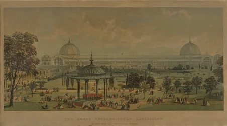 A Grande Exposição Internacional, vista a partir dos Horticultural Gardens, 1851