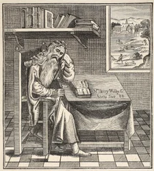 O Grub Street Hermit, de uma foto publicada por Richardson, 1794