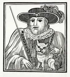 A história do senhor Richard Whittington, três vezes senhor prefeito de Londres, ilustração dos Chapu-livros do século XVIII por John Ashton, bar. 1882