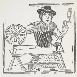 A história do mendigo cego de Bednal Green, ilustração dos Chap-livros do século XVIII por John Ashton, bar. 1882