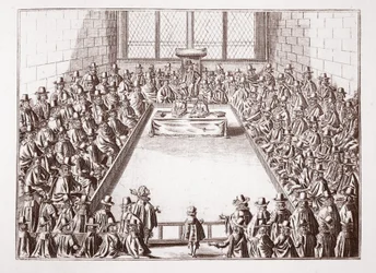 A Casa dos Comuns, de uma cópia de 1648