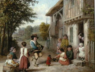The Hurdy-Gurdy Player, c.1865 (óleo sobre tela)