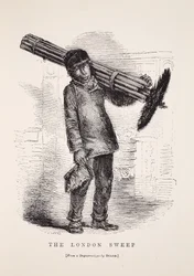 A Varredura de Londres, do daguerreótipo de Richard Beard, ilustração de London Labor e London Poor de Henry Mayhew, pub. 1862