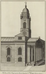 A North West Prospect da Igreja Paroquial de St George, Hanover Square, Londres