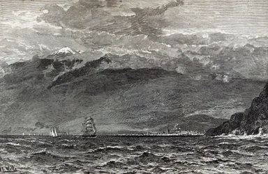 O Pico de Teneriffe, Sante Cruz, de &39;Leisure Hour&39;, 1888