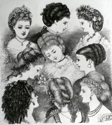As modas atuais no cabelo, 1870