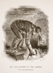Os Rato-coletores dos esgotos, do daguerreotype por Richard Beard, ilustração do trabalho de Londres e London Poor por Henry Mayhew, bar. 1862