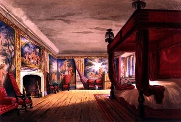The Red Room, Cotehele House, c.1830-40 (cor litho)