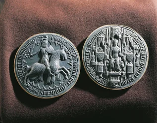 O Selo do Rei Eduardo III de Inglaterra (metal)