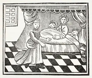 O significado dos sonhos, ilustração dos Chap-livros do século XVIII por John Ashton, bar. 1882