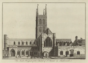A perspectiva sul da Igreja de São Salvador em Southwark