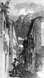 The Street Beneath the Alcazar, Málaga, Espanha, de 