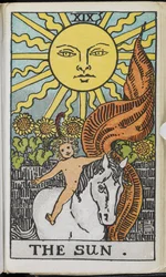 O Sol, de «A chave do tarô: fragmentos de uma tradição secreta sob o véu da adivinhação. [Com um baralho de cartas.]»