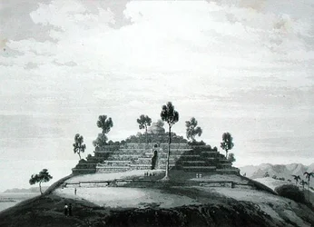 O Templo de Boro Bodo no distrito de Boro em Kedu, de 