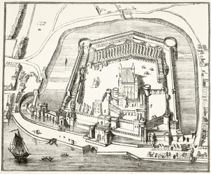 A Torre de Londres, no século XV, de "A História Nacional e Doméstica da Inglaterra", de William Hickman Smith Aubrey (1858-1916), publicou Londres, c.1890