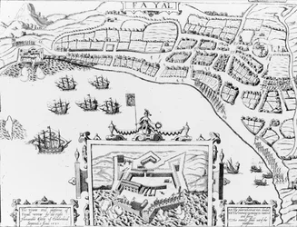 O Towne e Platforme de Fayall venceram pela direita Honorable Earle of Cumberland, 2 de setembro de 1589