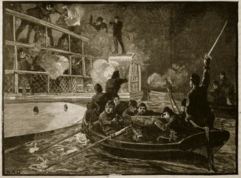A captura da ilustração de Caroline, 1837, de Cassells Illustrated History of England (foto em sépia)