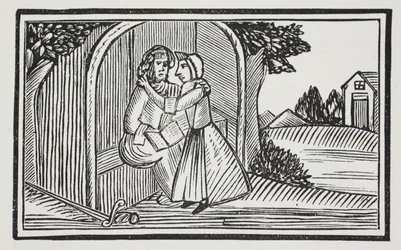 A morte de Guy, ilustração de Chap-books do século XVIII por John Ashton, pub. 1882