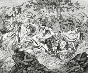 A morte de Manfred na Batalha de Benevento, 26 de fevereiro de 1266, 1882