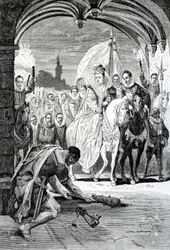 A entrada da rainha Elizabeth no castelo de Kenilworth, século XIX