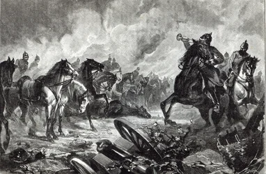 Os cavalos de Gravelotte, de &39;Leisure Hour&39;, 1888