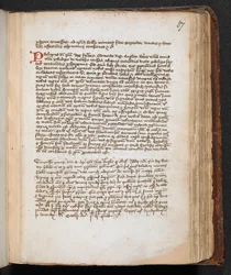 A carta de Robert the Bruce a Edward II, adicionada ao pé da página