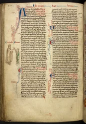 O casamento de Henrique III e Eleanor da Provença da Historia Anglorum, Matthew Paris, MS Royal 14 CVII, f. 124.v, c.1250-59