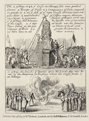 A derrubada da Cruz de Cheapside pelos iconoclastas e puritanos e a queima do Livro dos Esportes no mesmo esporte no domingo seguinte, em maio de 1643, 1809
