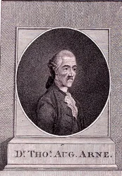 Thomas Augustine Arne (1710-78) (gravura)