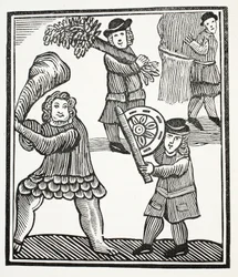 Thomas Hickathrift, ilustração de Chap-livros do século XVIII por John Ashton, pub. 1882