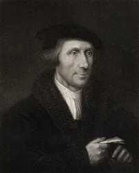 Thomas Linacre, ou Lynaker, gravado por H. Cook da &39;National Portrait Gallery, Volume III&39;, publicado em 1820