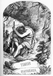 Timon of Athens (The Life of Tymon of Athens) - Ilustração em "Completes de William Shakespeare" 1866 - As ilustrações e a forma geral desta edição são emprestadas do Shakespeare ilustrado de Cassell, publicado em Londres