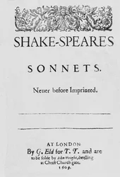 Página de título dos Sonetos de Shakespeare