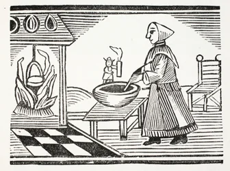 Polegar de Tom, ilustração dos Chap-livros do século XVIII por John Ashton, bar. 1882