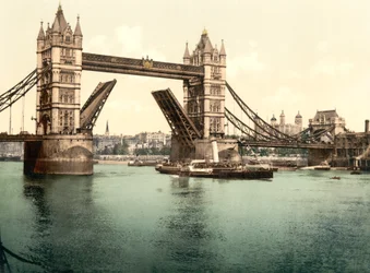Tower Bridge, Londres (foto colorida à mão)