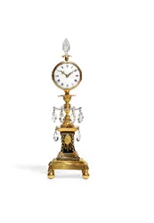 Incomum "relógio de velas" de George III, final do século XVIII