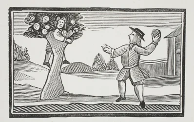 Na árvore, obtenho ilustrações de Chap-books do século XVIII de John Ashton, pub. 1882