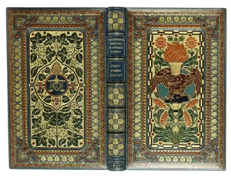 Capas superior e inferior, com águia, tocha, coração, escamas e desenhos florais, 1820