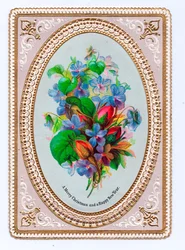 Cartão de Natal do Victorian, c.1880