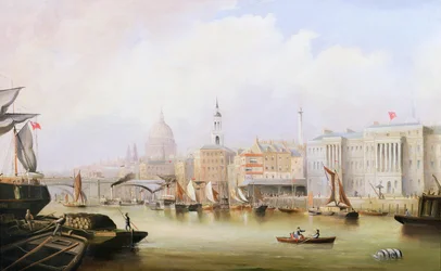 Ver abaixo o Tamisa com Blackfriars e St. Pauls Cathedral Beyond
