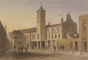 Vista da Casa da Ponte em Bridge Yard, Tooley Street, 1846 (wc no papel)