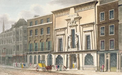 Vista, bois, museu, piccadilly, 1815