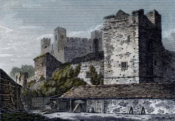 Vista do Castelo de Rochester, Kent. c.1830