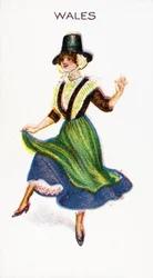 País de Gales, cartão de cigarro, 1915